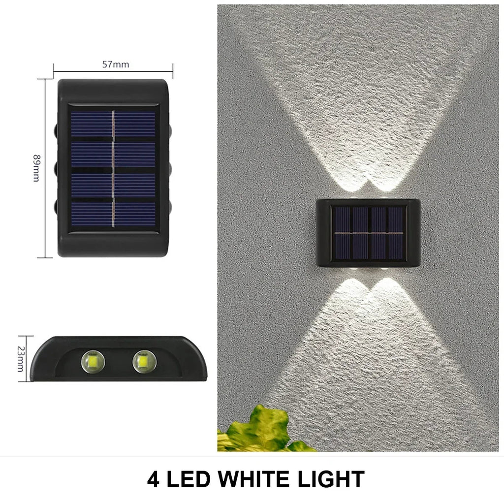 LED Solar Lights Outdoor Solar Wall Lamp Up And Down Light Illuminate for Garden Yard Street Decoration Solar Powered Light Quick Pick Grocers