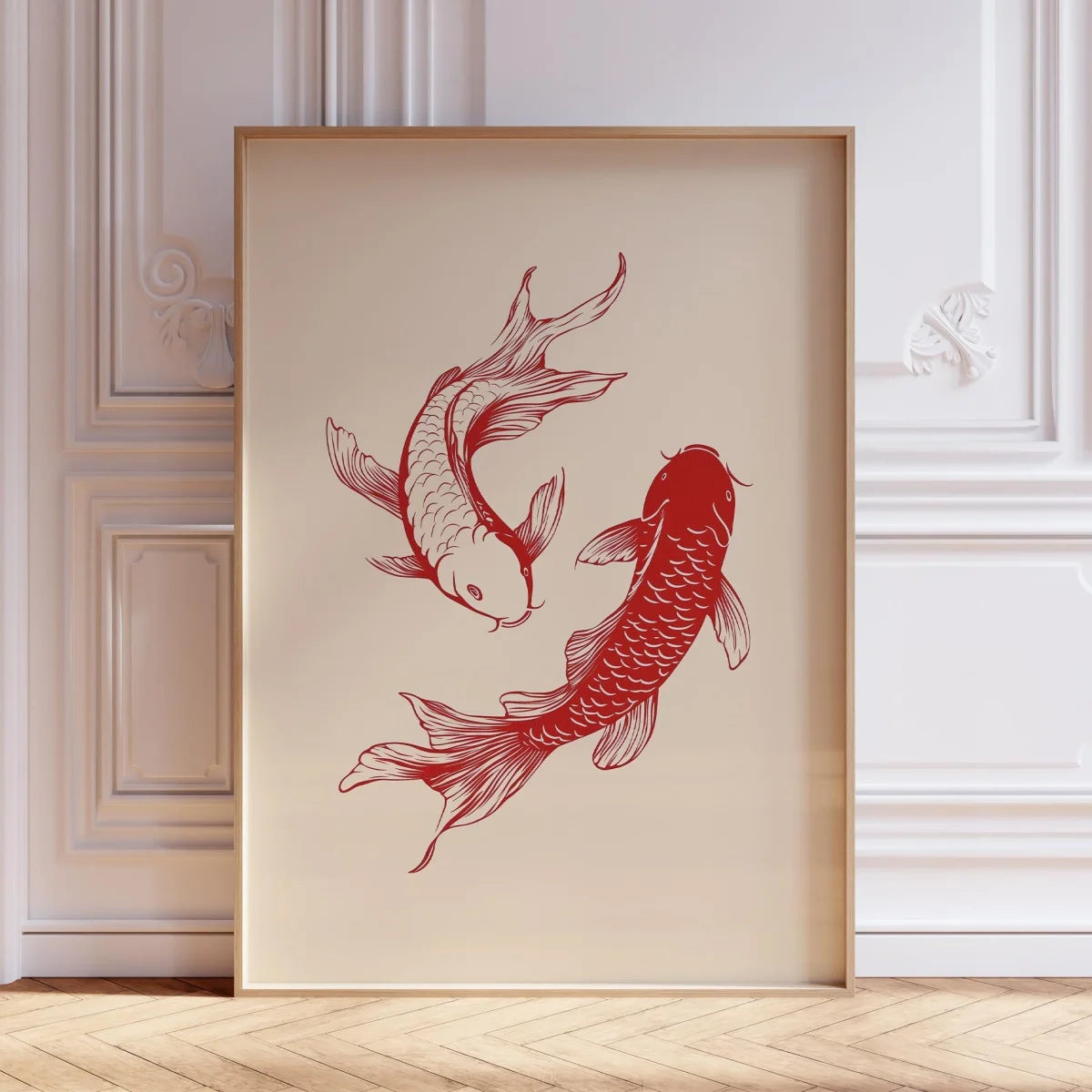 Japanese Red Koi Fish Canvas Prints Poster Modern Minimalism Aesthetic Art Prints Bedroom Kitchen Home Decor Art Poster Gifts Quick Pick Grocers