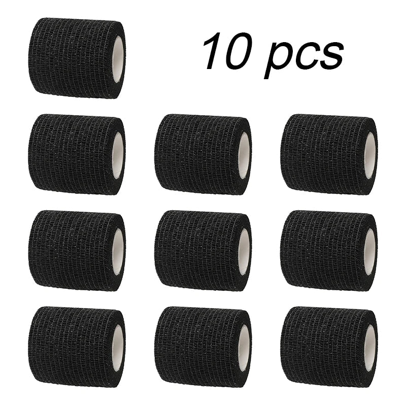 Black sports self-adhesive elastic bandage with 4.8-meter elastic knee pads, 18 colors for fingers, ankles, palms, and shoulders Quick Pick Grocers