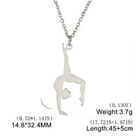 Rhythmic Gymnastics Necklace Women Trend 2025 Gymnast Stainless Steel Jewelry BFF Dancer Girl Sport Accessories Mother Day Gift Quick Pick Grocers