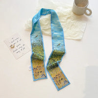 Cashew flower silk scarf, double-sided printed headband, ins decoration, versatile triangle scarf accessories Quick Pick Grocers