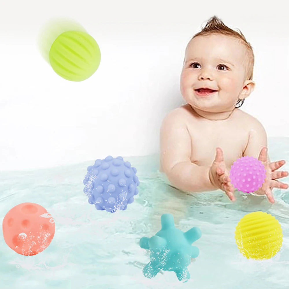 6Pcs Textured Multi Ball Set Develop Tactile Senses Toy Baby Touch Hand Ball Toys Training Ball Massage Soft Balls Kids Gifts Purest Peak