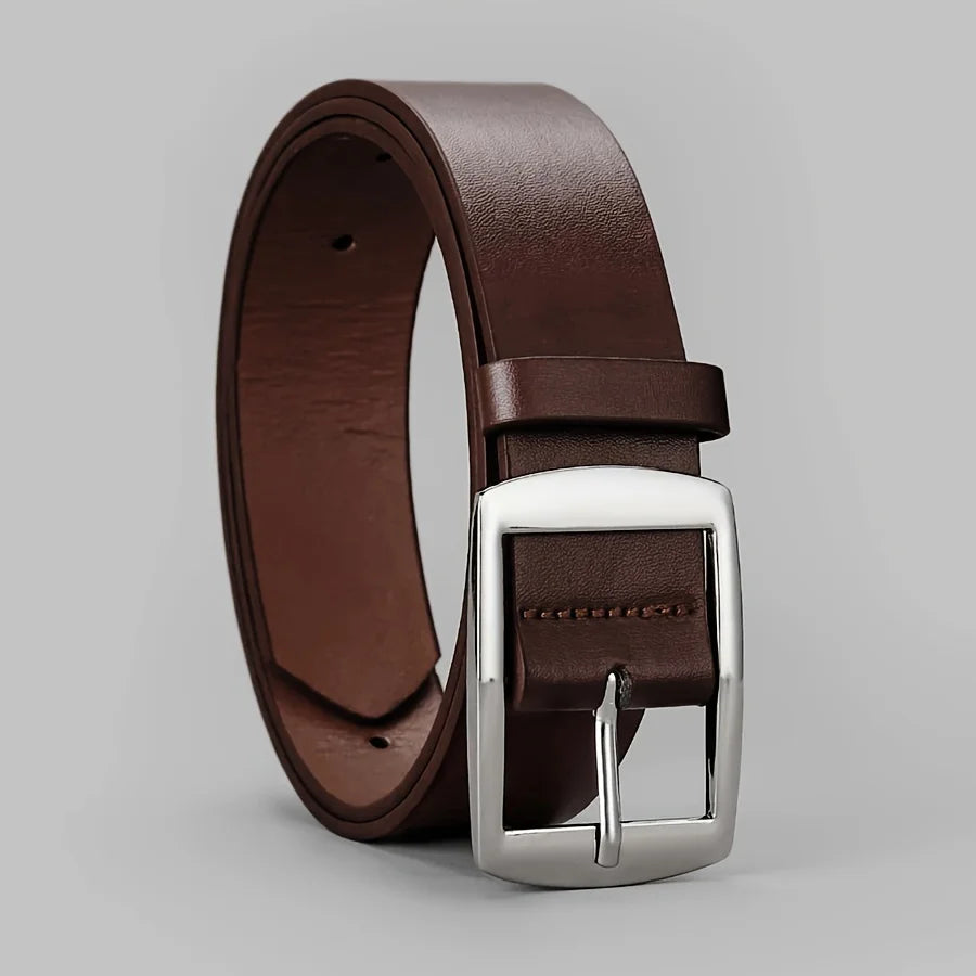 New Luxury Belt for Men PU Leather Belt Metal Pin Buckle High Quality Famous Brand Designer Waist Strap Belt for Jeans Plus Size Quick Pick Grocers