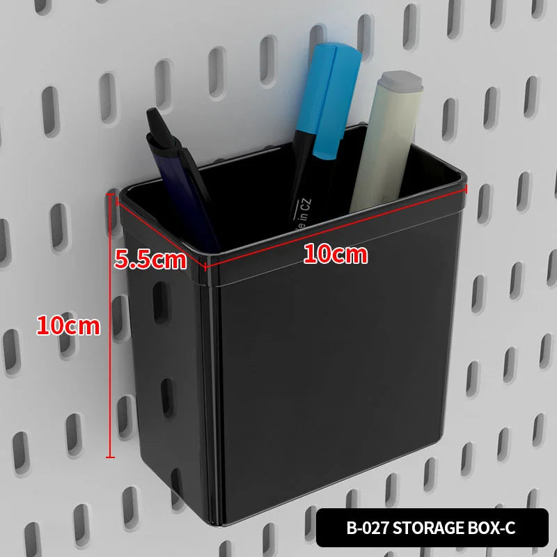 Home Study Storage Pegboard: Suitable for Displaying Figurines, Desk-Top Standing & Clip-On Storage for Furniture Items Quick Pick Grocers