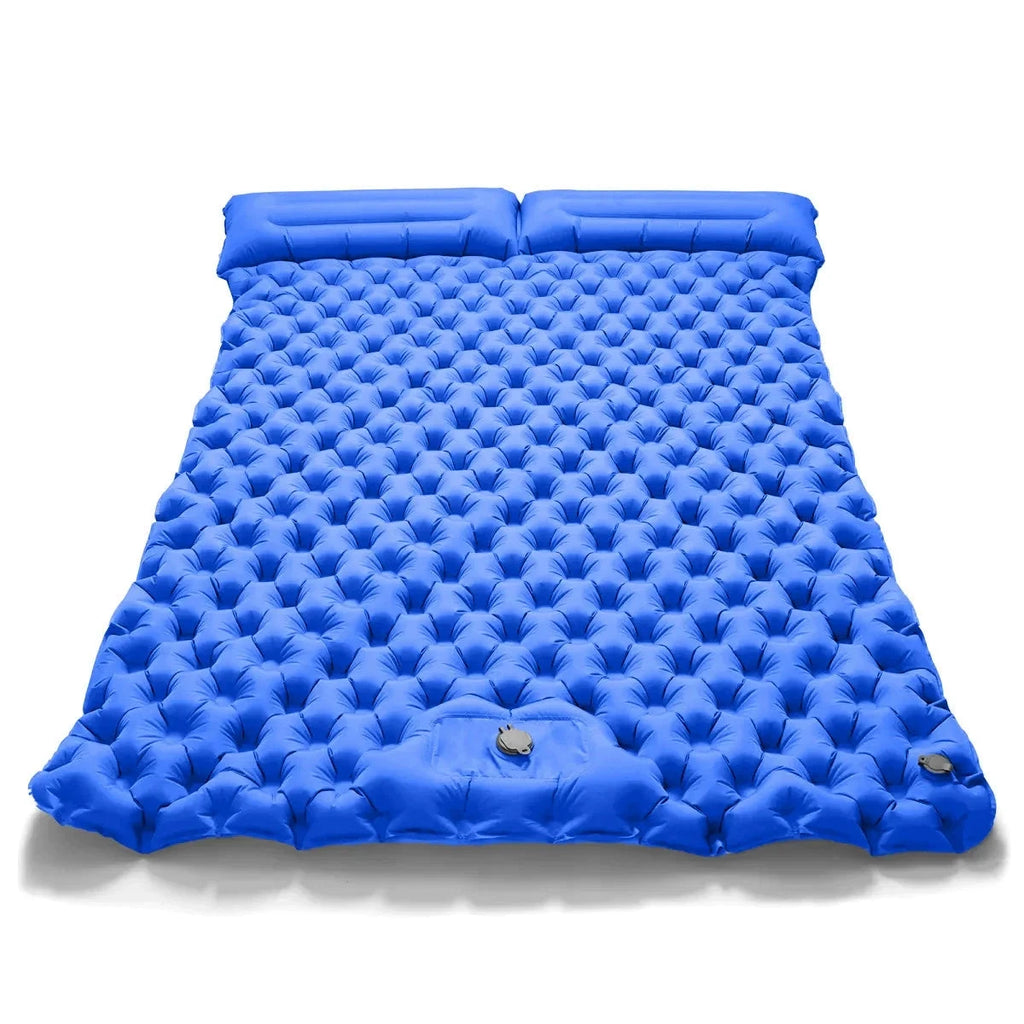 Outdoor Camping Double Inflatable Mattress Extra Wide Sleeping Pad Ultralight Folding Bed Sleeping Mat Car Travel Mat Econic Blanks