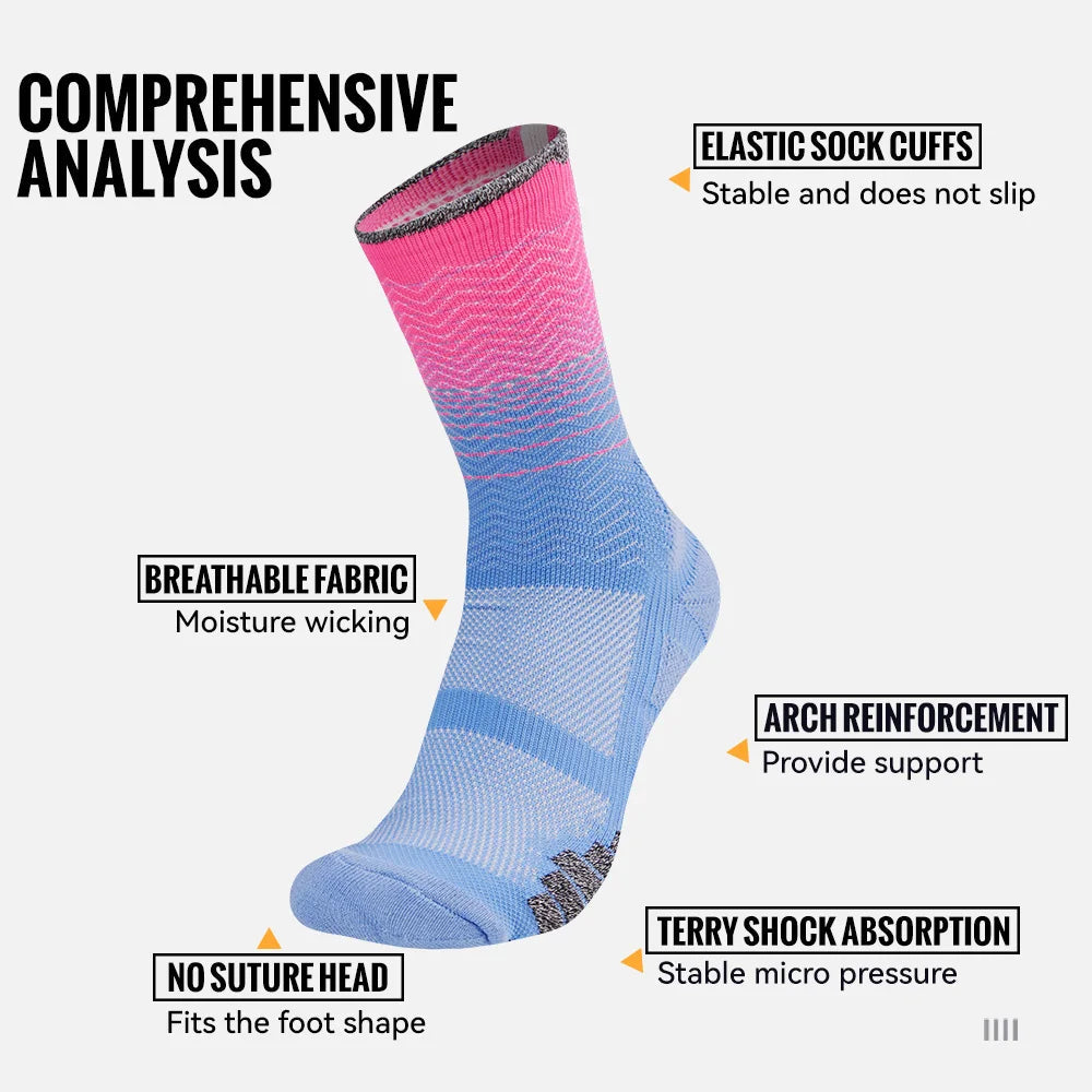 WRELS 1/2/3 Cushioned Sports Athletic Socks Breathable Running Socks Cushion Padded Moisture Wicking For Walking Hiking Running Quick Pick Grocers