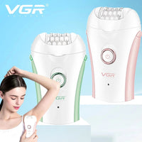 VGR Hair Remover Professional Epilator Electric Leg Body Rechargeable Underarms Portable Two Speeds Epilator for Women V-705 Quick Pick Grocers