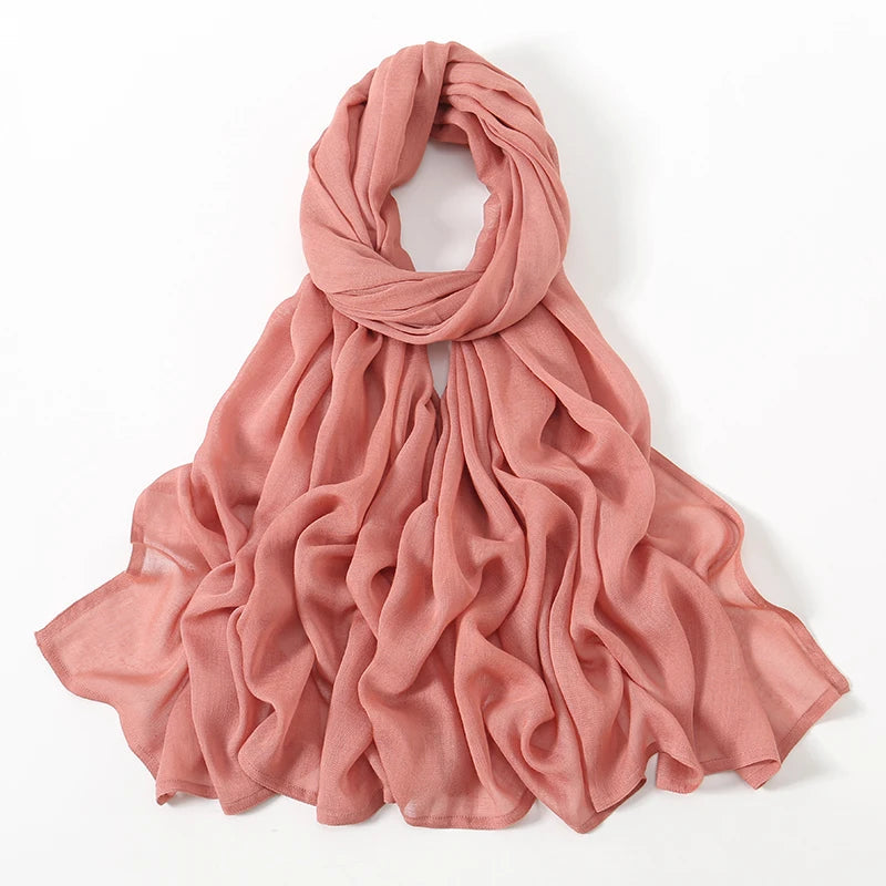 Fashion Modal Hijab Rayon Cotton Shawls Muslim Hijabs For Women Plain Scarf Big Size Headscarf Islamic Turban Headband 190*85cm Quick Pick Grocers