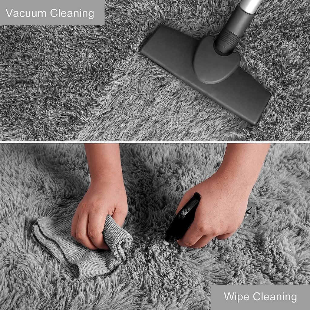 Soft Area Rugs Bedroom Carpet Fluffy Non-slip Tie-Dyed Fuzzy Shag Plush Soft Shaggy Bedside Rug Living Room Carpet Quick Pick Grocers