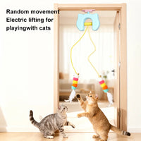 New Type Of Electric Cat Toy with 2 Ropes Smart Hanging Door Auto Swing Feather Toy A Self-entertainment And Cat-teasing Wonder Quick Pick Grocers