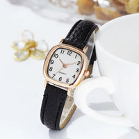Women's Watch Fashion Small Arabic Quartz Watches Leather Band Wristwatches Quick Pick Grocers