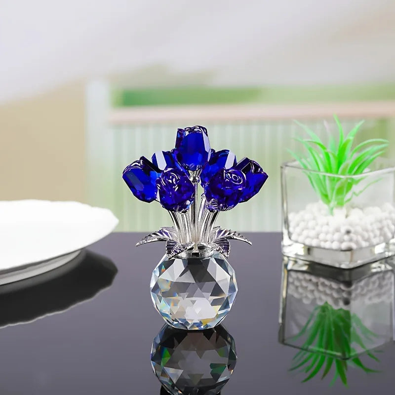 Colourful Rose Bouquet - For Anniversary, Mother's Day, Valentine's Day Crystal Rose Bouquet - Eternal Rose Decorative Gift Quick Pick Grocers