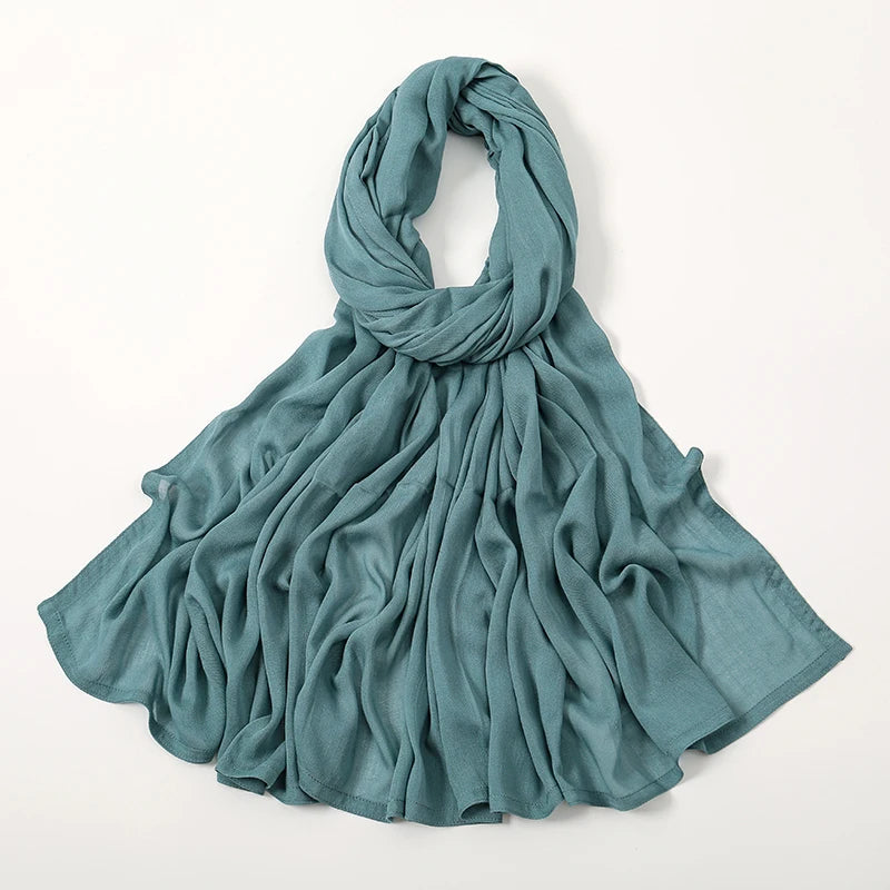 Fashion Modal Hijab Rayon Cotton Shawls Muslim Hijabs For Women Plain Scarf Big Size Headscarf Islamic Turban Headband 190*85cm Quick Pick Grocers