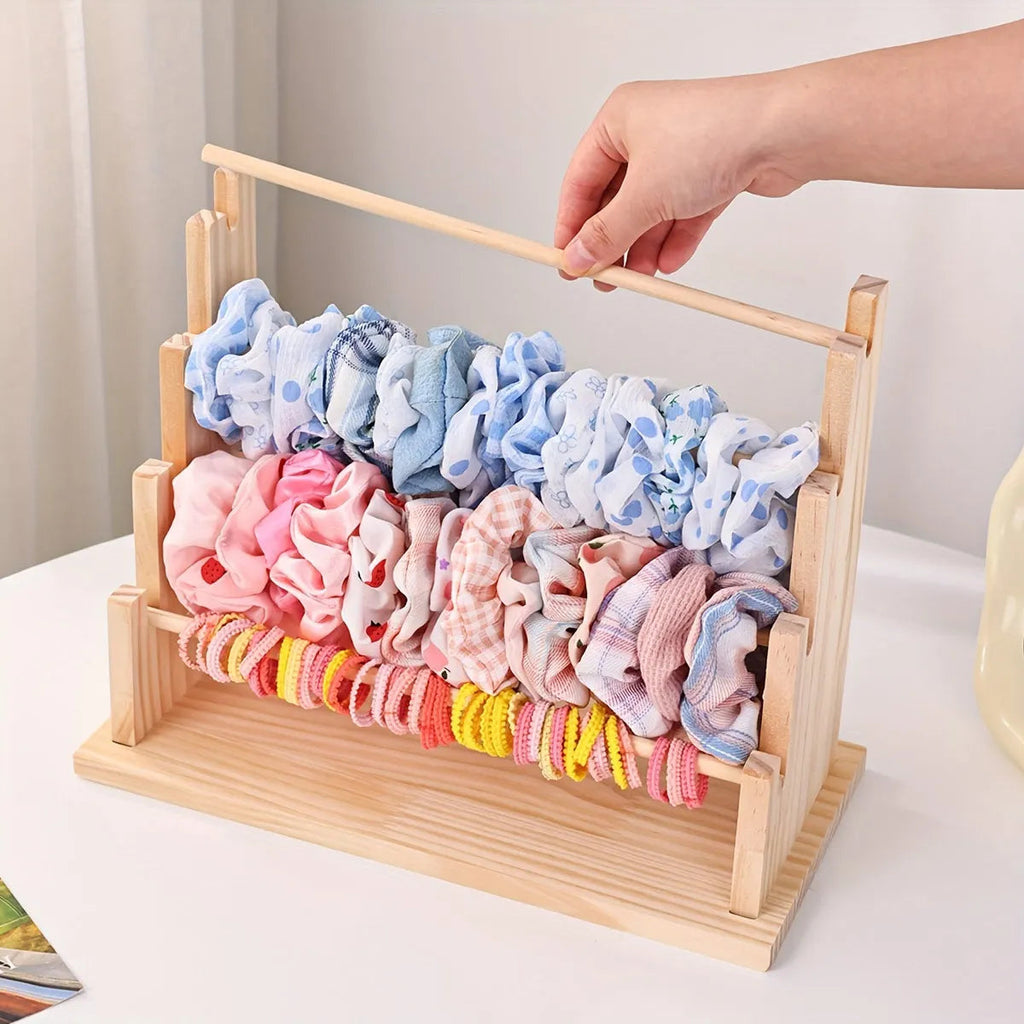 Vintage wooden bracelet storage rack, stepped bead display rack, jewelry storage rack, watch hair clip and headband display rack Quick Pick Grocers