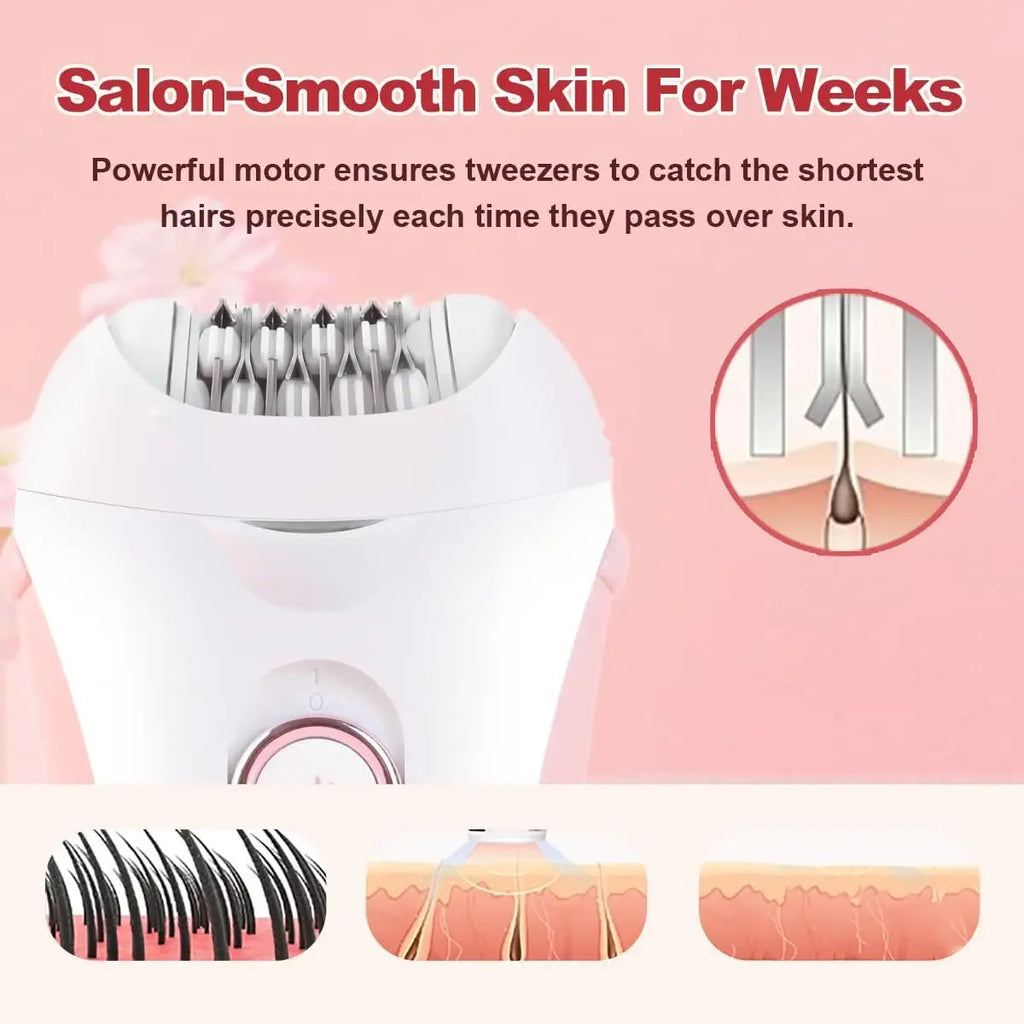 VGR Hair Remover Professional Epilator Electric Leg Body Rechargeable Underarms Portable Two Speeds Epilator for Women V-705 Quick Pick Grocers