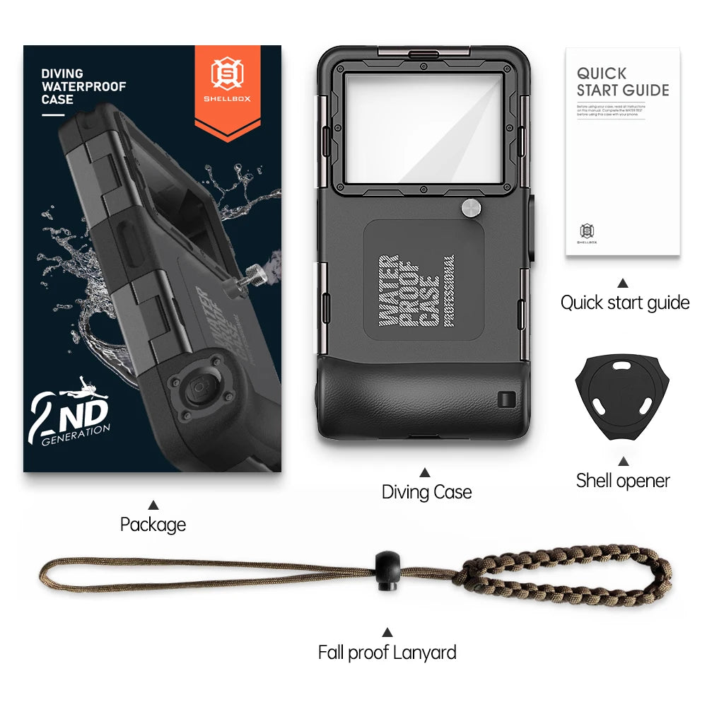 Multi-functional, durable, waterproof, 15m/50ft, universal 6.9 inch waterproof phone case, IP68, professional diving photography Quick Pick Grocers