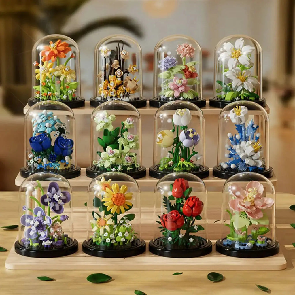 Micro particle building block bouquet handmade gift, children's puzzle toy handmade DIY sunflower desktop decoration ornament Quick Pick Grocers
