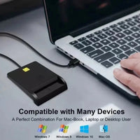Multi-function Portable USB 2.0 Intelligent Card Reader Affordable Easy Use for DNIE ATM CAC IC ID Bank SIM Card Reader Quick Pick Grocers