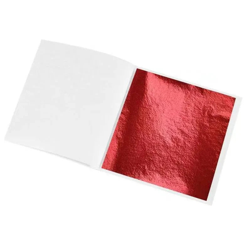 100 Sheets DIY Nail Gold Leaf Sheets Painting Gold Leaf Paper Art Craft Paper Birthday Party Wedding Cake Dessert Decorations Econic Blanks