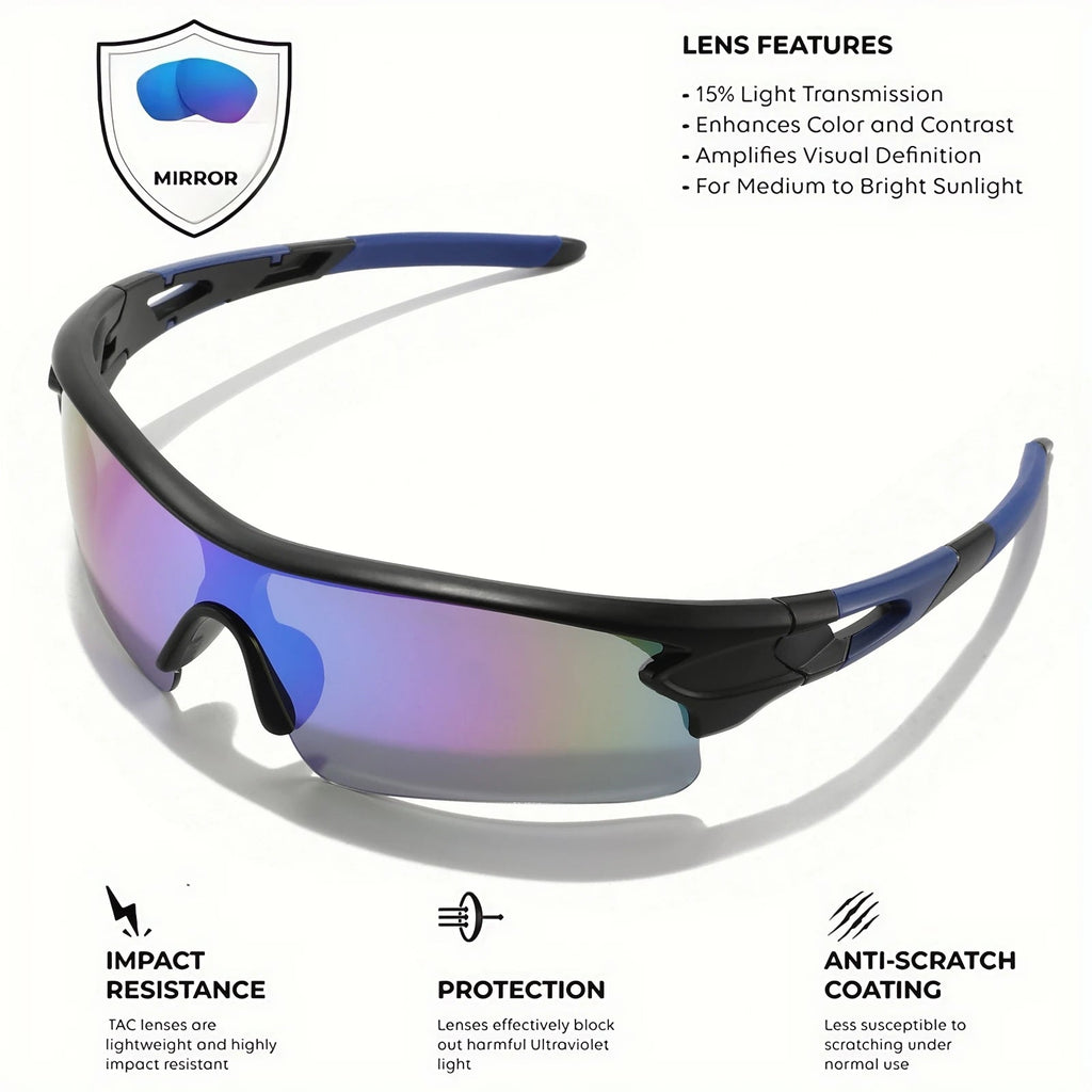 New UV400 Protective Sports Eyewear - Lightweight Full-Cover Lens, Unisex Wrap-Around for Cycling, Hiking & Daily Use Quick Pick Grocers