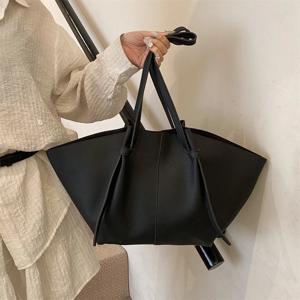 Branded Designer Shoulder Tote Bags For Women Soft PU Leather 2-IN-1 Big Capacity Shopper Tote Set 2025 Luxury Designer Handbags Quick Pick Grocers
