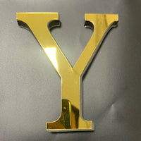 Gold English Letters Mirror 3D Wall Sticker Home Decoration Festival Party Wedding Decor Acrylic Mural Peel & Stick Wallpaper Quick Pick Grocers