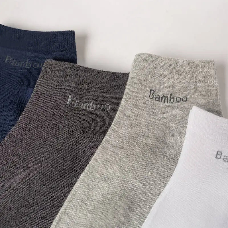 5/10/15 Pairs Men's Bamboo Fiber Socks Short High Quality New Casual Breatheable Anti-Bacterial Man Ankle Socks Men Size 38-45 Quick Pick Grocers