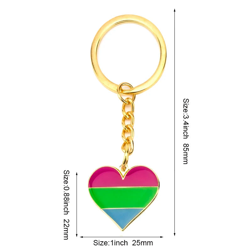 Progress Transgender Rainbow Pansexual pride Genderqueer pride Asexual Metal Key Ring Key Chain For Women Jewelry Quick Pick Grocers