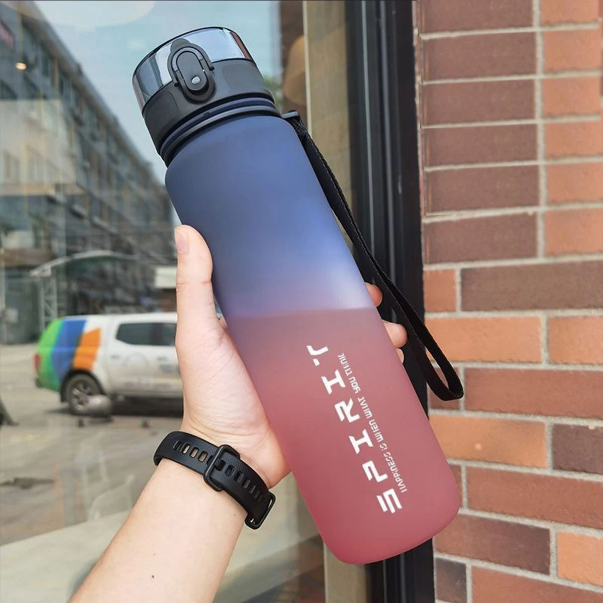 Gradient Water Bottle - 1000ml/600ml/750ml Capacity Outdoor Camping Gym Suitable Holiday Gift Birthday Quick Pick Grocers