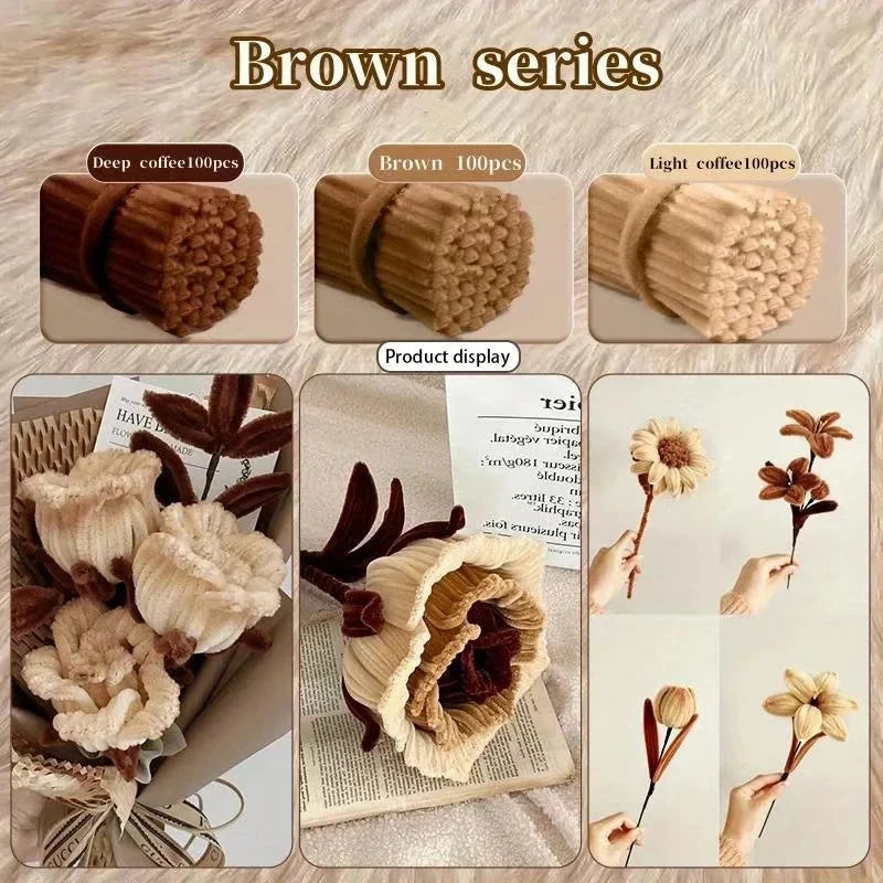 Chenille Stems 30cm Pipe Cleaners Craft Supplies DIY Art Handmade Flower Making Econic Blanks