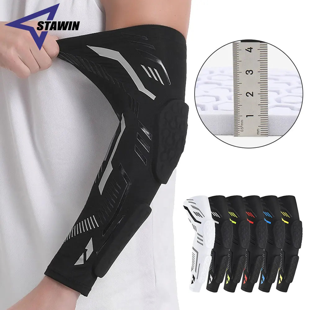 1 Pcs Sports Padded Arm Sleeves Protective Compression Elbow Pad Basketball Football Volleyball Soccer Gym Sport Arm Guards Home Quick Pick Grocers