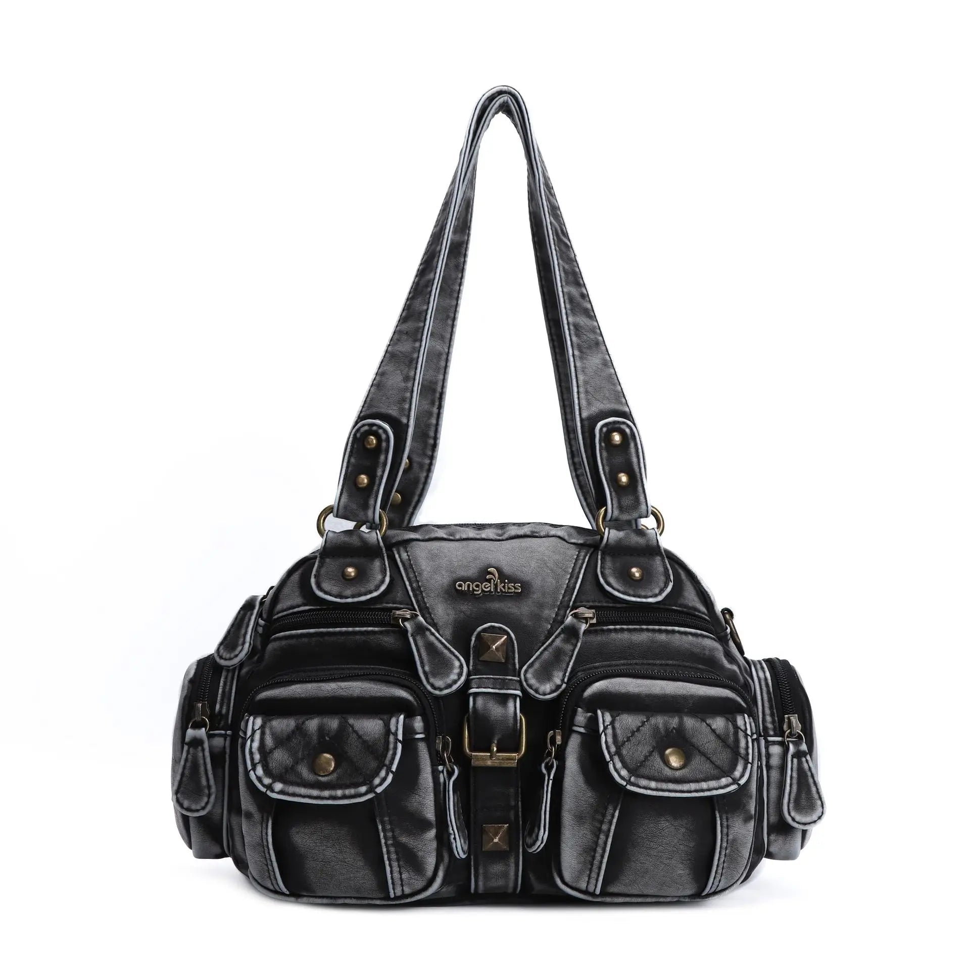 Vintage Women Handbags Satchel Top-handle Handbag PU Shoulder Bag Dumpling Pack Give Gifts Shoulder Bags Phone Money Pack Quick Pick Grocers
