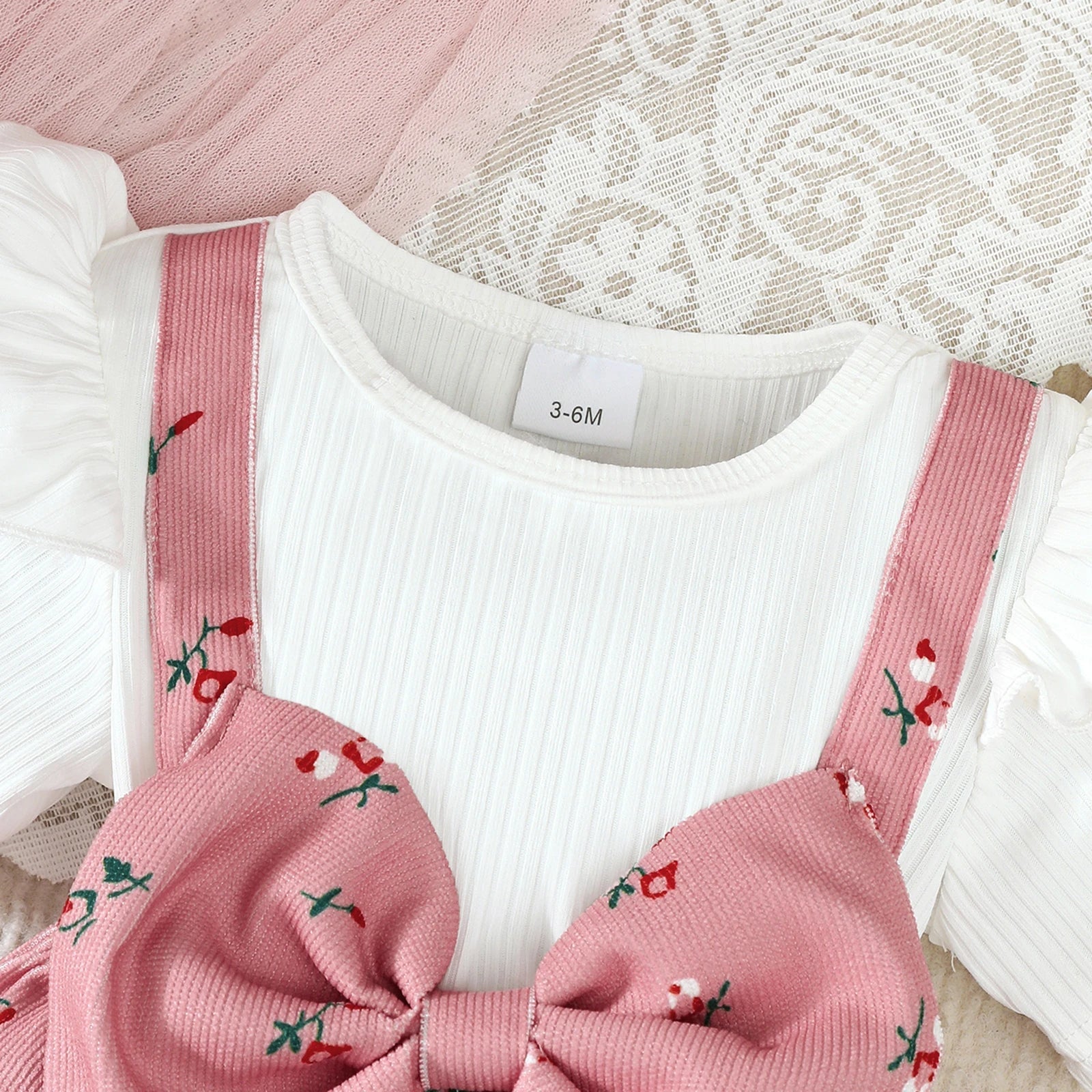 2Pcs/Set Baby girl Dress Small Floral Large bow Summer,Dress+Headband Set suitable for 0-24 Months Baby girls Fashionable Dress Quick Pick Grocers