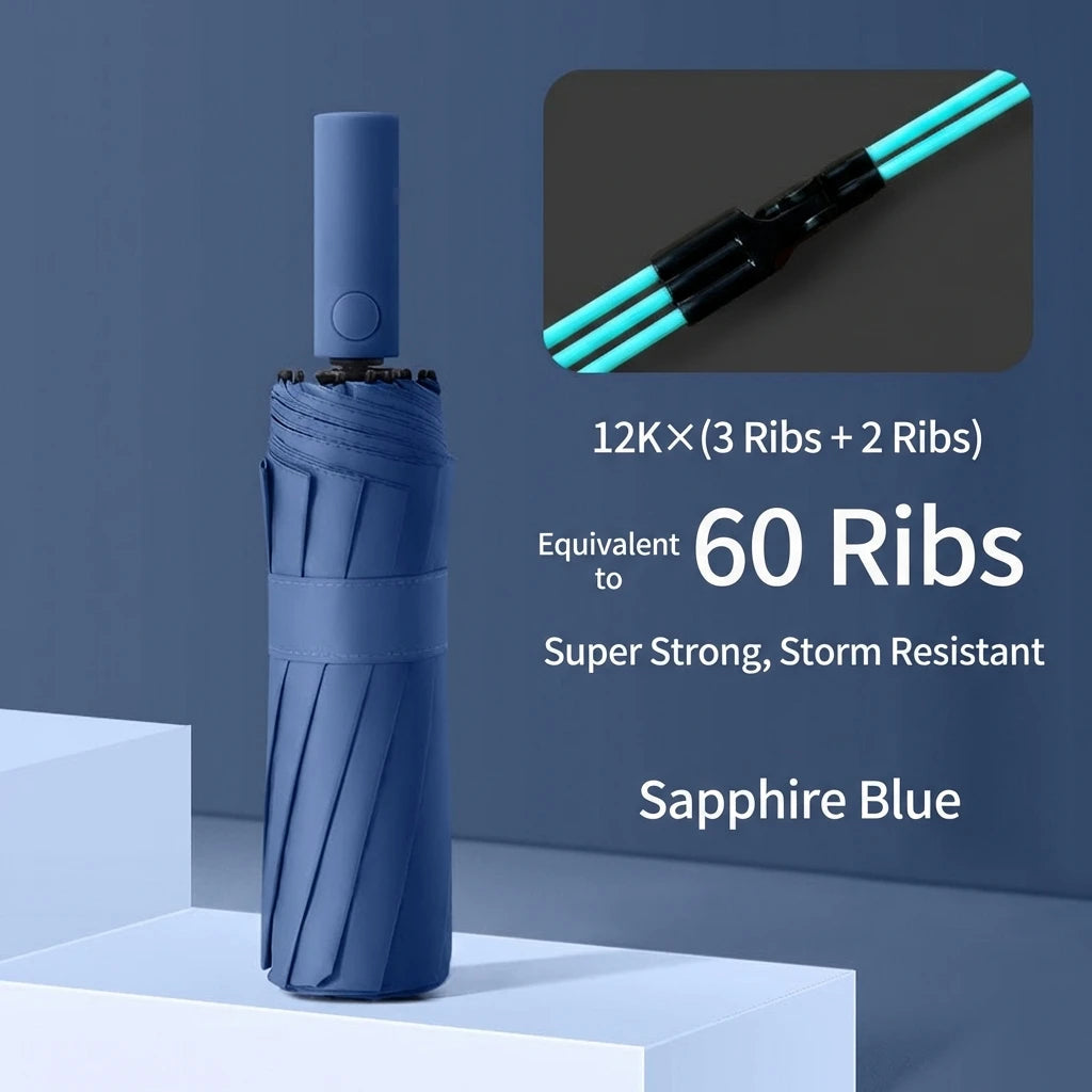 Reinforced 24-Bone Umbrella, Men's Business Strong And Durable Wind-resistant Umbrella, Anti-UV Sunscreen Umbrella Women's Sunny Quick Pick Grocers