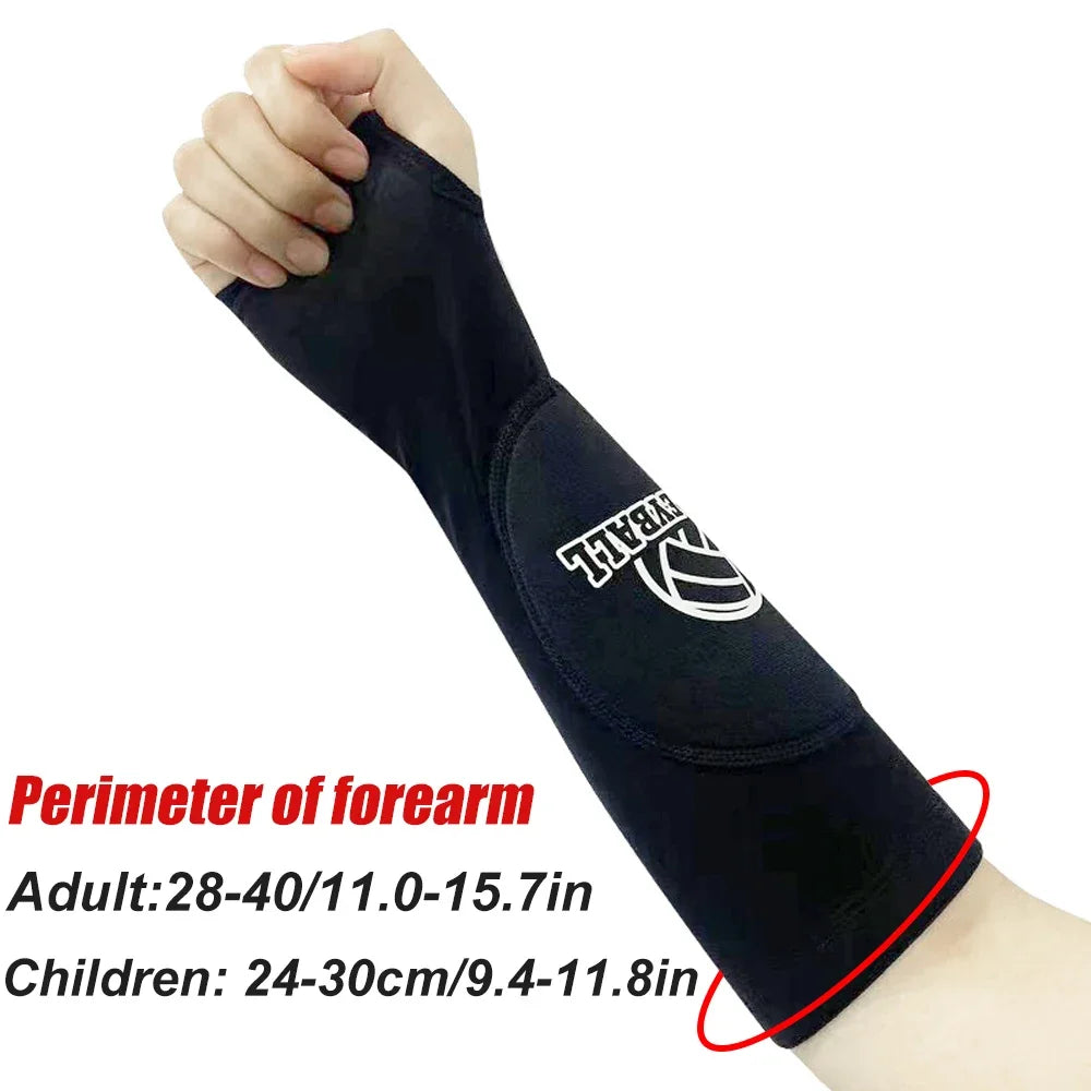 Kids/Adults Volleyball Arm Sleeves Passing Hitting Forearm Sleeves with Protection Pads and Thumb Hole Padded Volleyball Sleeves Quick Pick Grocers