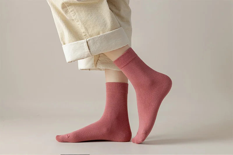 Socks women's Cotton Solid Color Autumn Spring  Soft Breathable Quick Pick Grocers