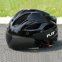 PJT Ultra-Light Magnetic Goggles Bicycle Helmet Lightweight PC Shell & EPS Foam Construction Cycling Helmet MTB Bike Helmet Quick Pick Grocers