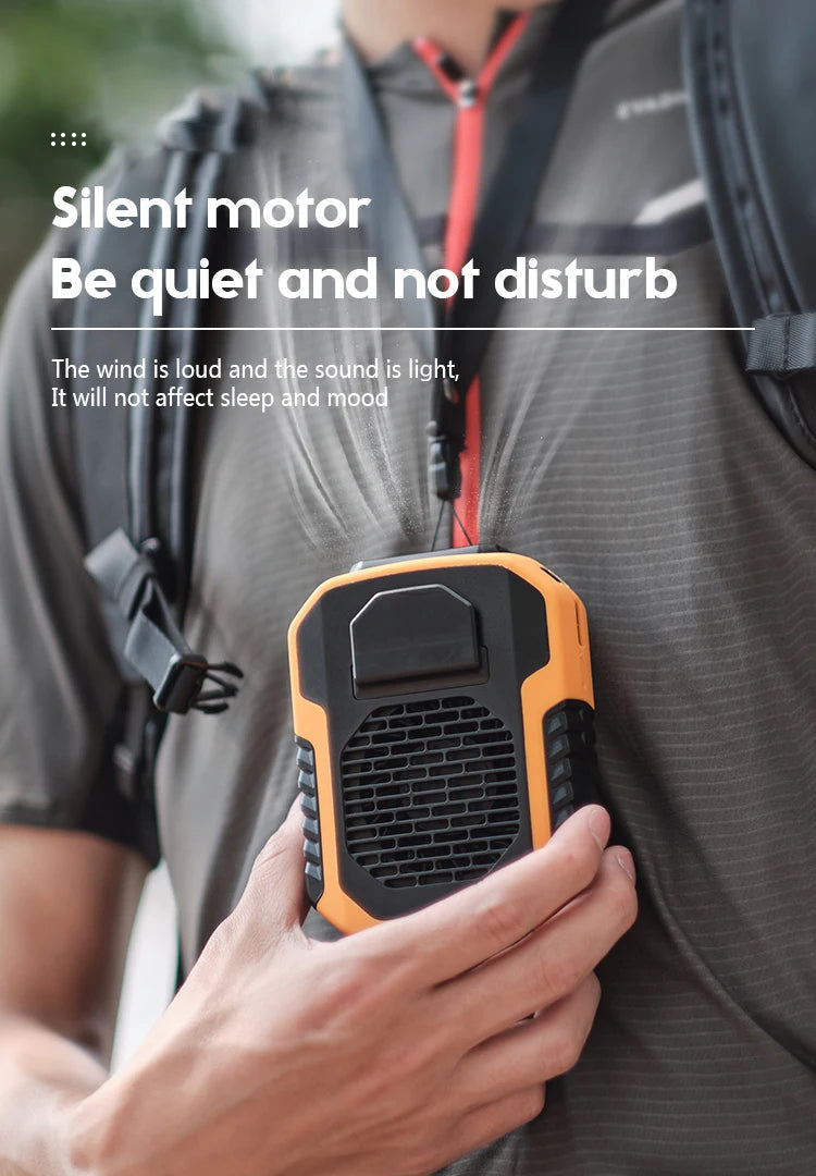 Kinscoter 6000mAh Hanging Neck/Waist Fan USB Mini Portable Rechargeable Fan For Outdoor Camping Hiking Climbing Running Sports Quick Pick Grocers