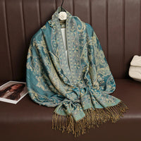 Luxury Brand Autumn Cashmere Pashmina Shawl Lady Wrap Warm Winter Scarves Design Print Female Foulard Cotton Stoles Scarf 2023 Quick Pick Grocers