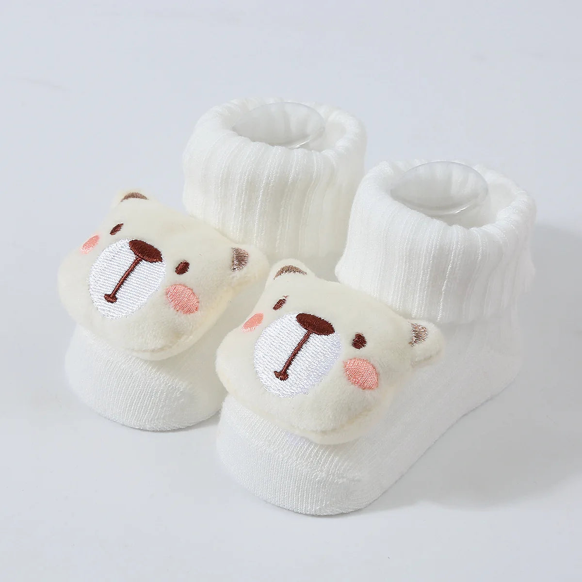 Cute Cartoon Doll Newborn Socks Spring New Baby Soft Solid Prewalker Knitted Sock For Girls Boys Infant Knitting Floor Socks Quick Pick Grocers