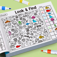 Children's Search for Items Game, Enhance Visual Perception, Fun Coloring Book, Focus and Attention, Handwriting Exercise Book Quick Pick Grocers