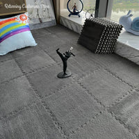 30*30CM Soft Plush Children Kids Rug Play Mat Puzzle Carpet Warm Playmat Interlocking Exercise Tiles Floor Carpet Decoration Mat Quick Pick Grocers