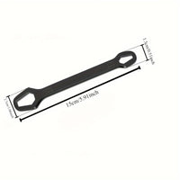 1pc Universal Double Ended Wrench, Self-Tightening 3-17mm Screw Nuts Repair Wrench, Double-Headed Ratchet Spanner, Adjustable Quick Pick Grocers