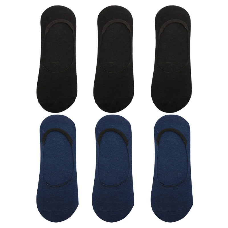 6 Pairs/Lot Men's Bamboo Breathable Invisible Socks Low Cut Casual Cotton Boat Non-Slip No Show High Quality Sock Quick Pick Grocers