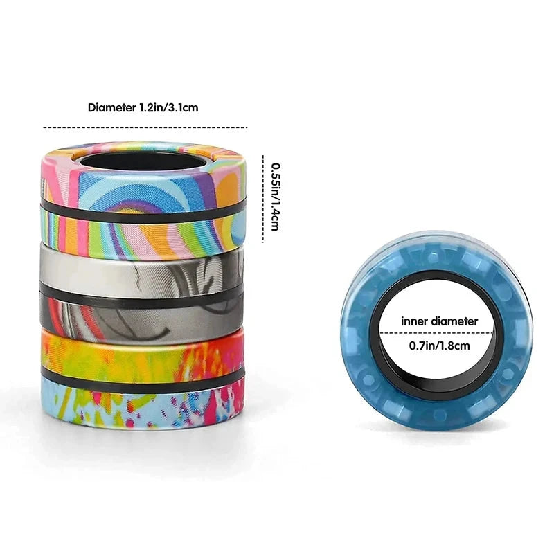 Magnetic Rings Fidget Toy Set Adult Fidget Magnets Spinner Rings Fidget Pack Great Gift for Adults Teens Kids (3PCS) Econic Blanks