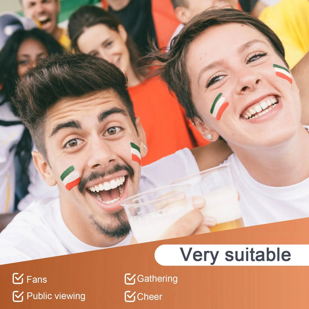 Country Flag Face Paint Stick Stripe Football Fan Brush Stick Face & Body Paint Football Game Cheering Cheerleading Decoration Quick Pick Grocers