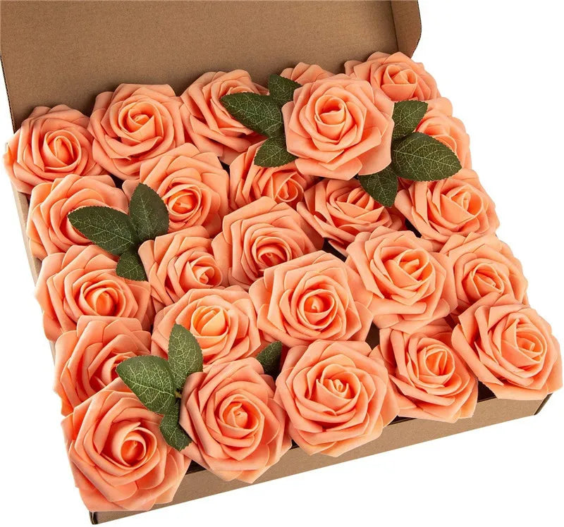 10~100pcs Rose Artificial Flowers Foam Fake Roses Wedding Bouquets Centerpieces Mothers Day Valentines Gifts Party Decoration Quick Pick Grocers