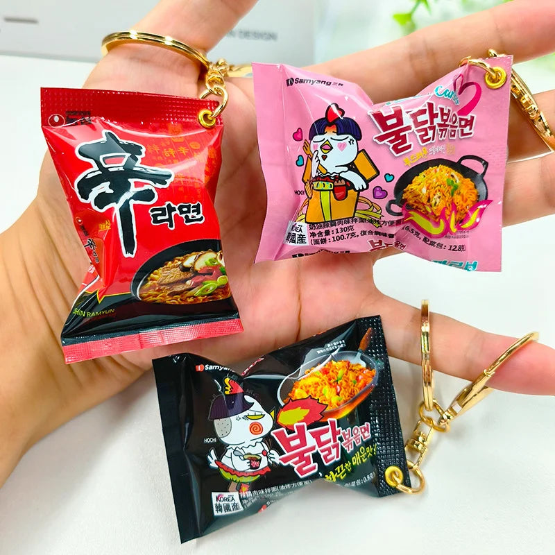 Simulation Instant Noodles Keychain On The Phone Mini Snacks Pendant Bag Pendant Christmas Gifts For The New Year Econic Blanks