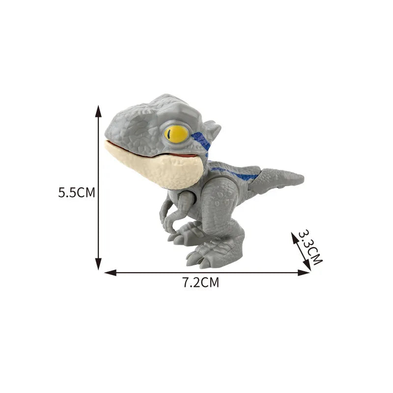 Jurassic Finger Dinosaur Triceratops Tyrannosaurus Model Toys for Kids Creative Finger Biting Dinosaurs Interactive Toy Boy Gift Quick Pick Grocers