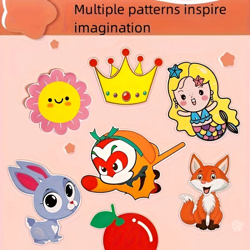 96Pcs Fun Paper Cutting Set, Paper Cutting, Paper Art, Scissors Skill Activity Paper Cutting Book, Children's Scissors Craft Kit, with a Pair of Child-Safe Scissors, Creative Games, Safe Scissors, Paper Art, Creative Playtime Quick Pick Grocers